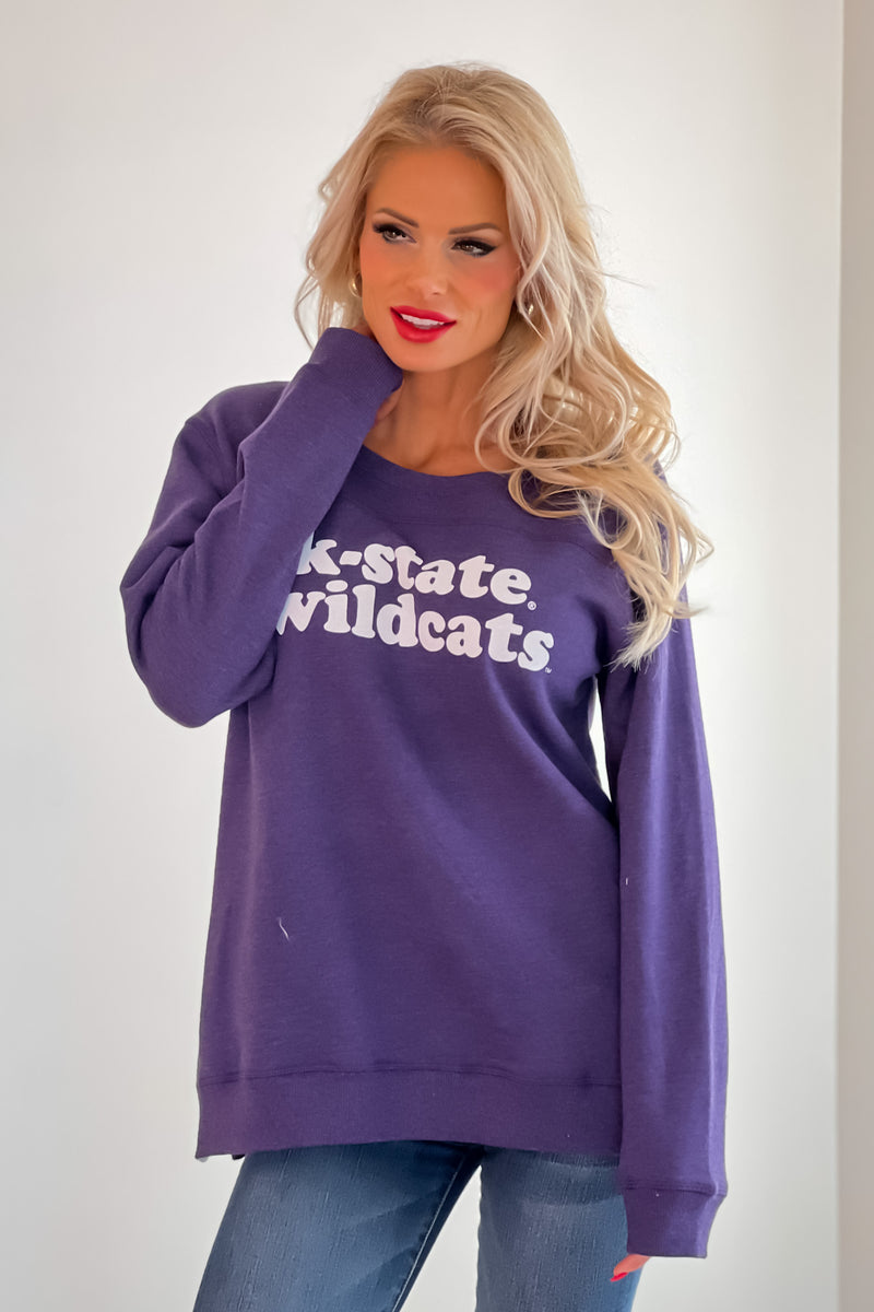 K-State Wildcats Side Slit Tunic Sweatshirt : Purple