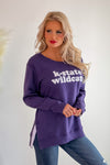 K-State Wildcats Side Slit Tunic Sweatshirt : Purple