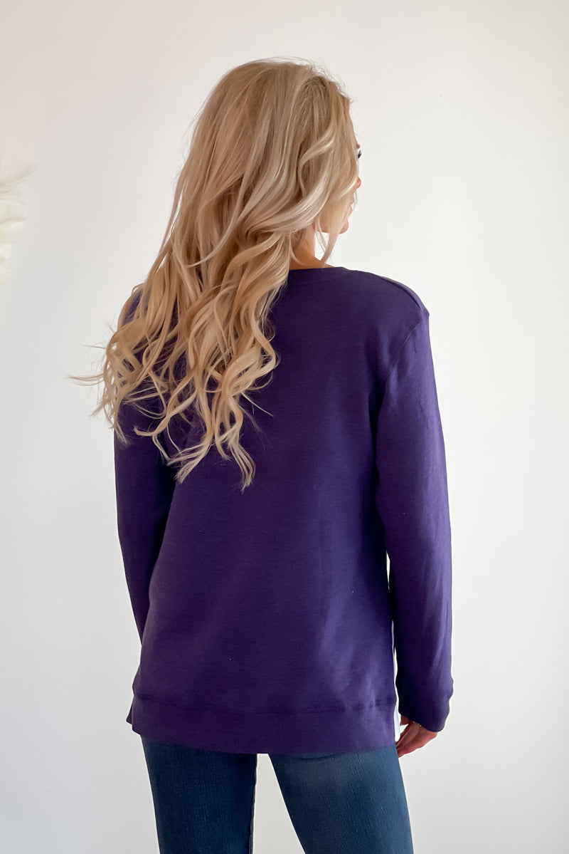 K-State Wildcats Side Slit Tunic Sweatshirt : Purple