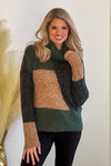Future Starts Now Turtle Neck Sweater : Charcoal/Green