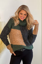 Future Starts Now Turtle Neck Sweater : Charcoal/Green
