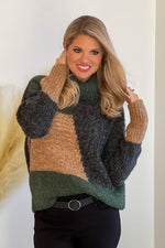 Future Starts Now Turtle Neck Sweater : Charcoal/Green
