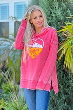 KC Skyline Hoodie : Red/Marigold