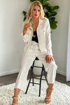 Liverpool Danica Utility Crop Jacket : Ivory