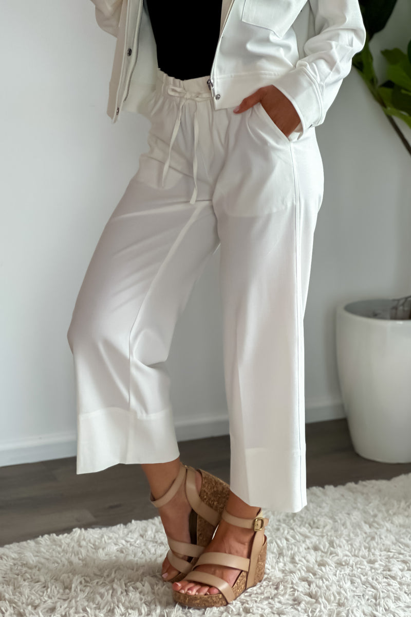 Liverpool Demi Pull On Wide Leg Pant : Ivory