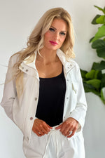 Liverpool Danica Utility Crop Jacket : Ivory