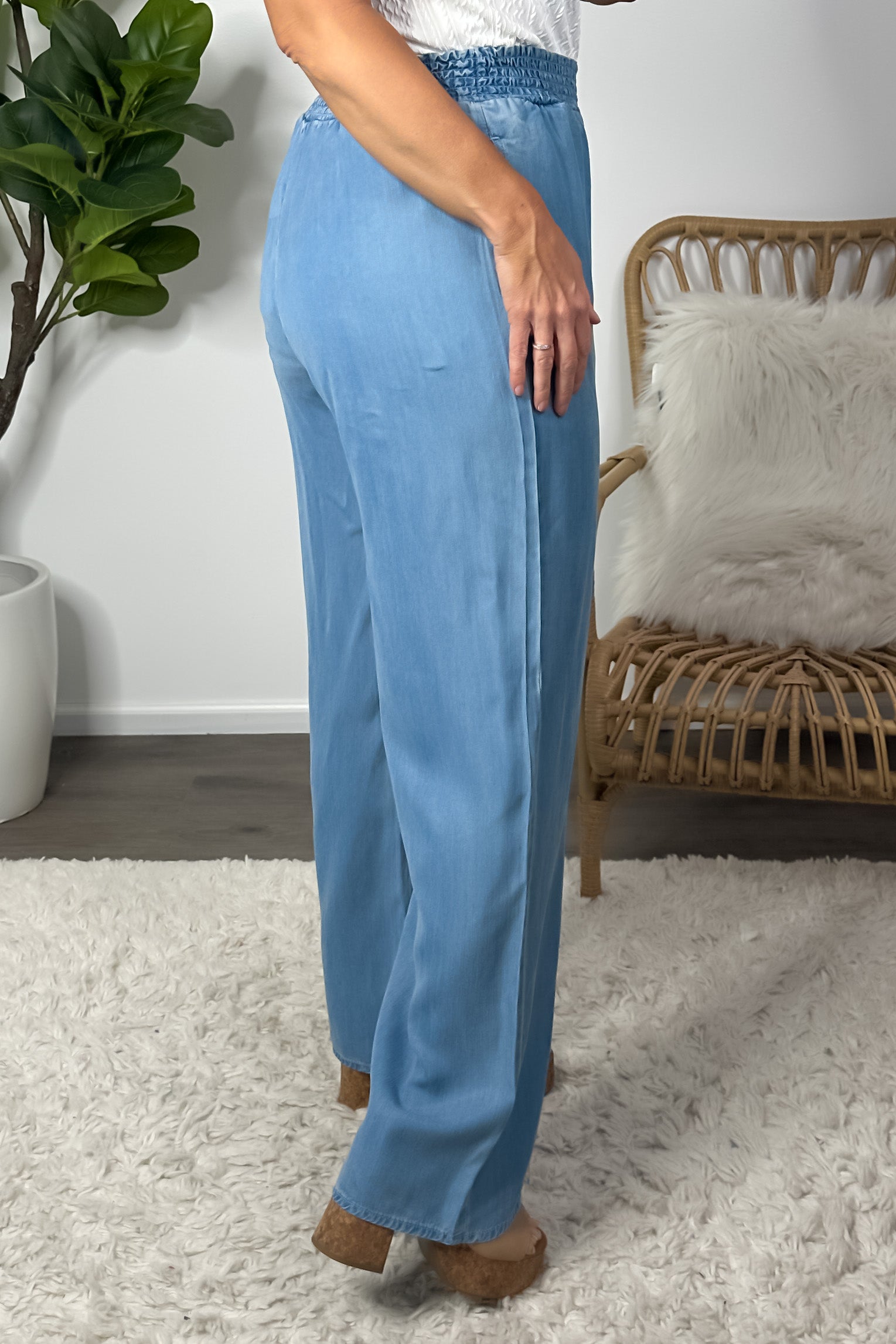 Soft Surroundings Flat Front Linen Pants for Women