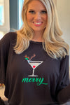 Merry Martini Dolman Top : Black