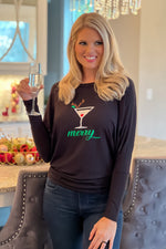 Merry Martini Dolman Top : Black