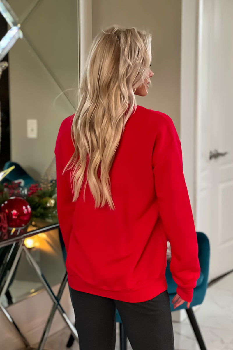 Santa Baby Fleece Sweatshirt : Red