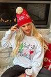 Just a Girl Who Loves Christmas Sweatshirt : White