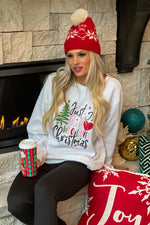 Just a Girl Who Loves Christmas Sweatshirt : White