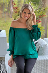Reward Yourself Satin Double Layer Top : Green