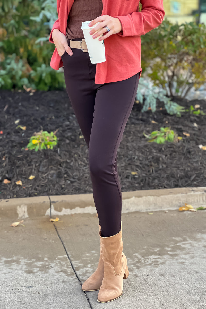Liverpool Abby Ankle Skinny Jean : Molasses