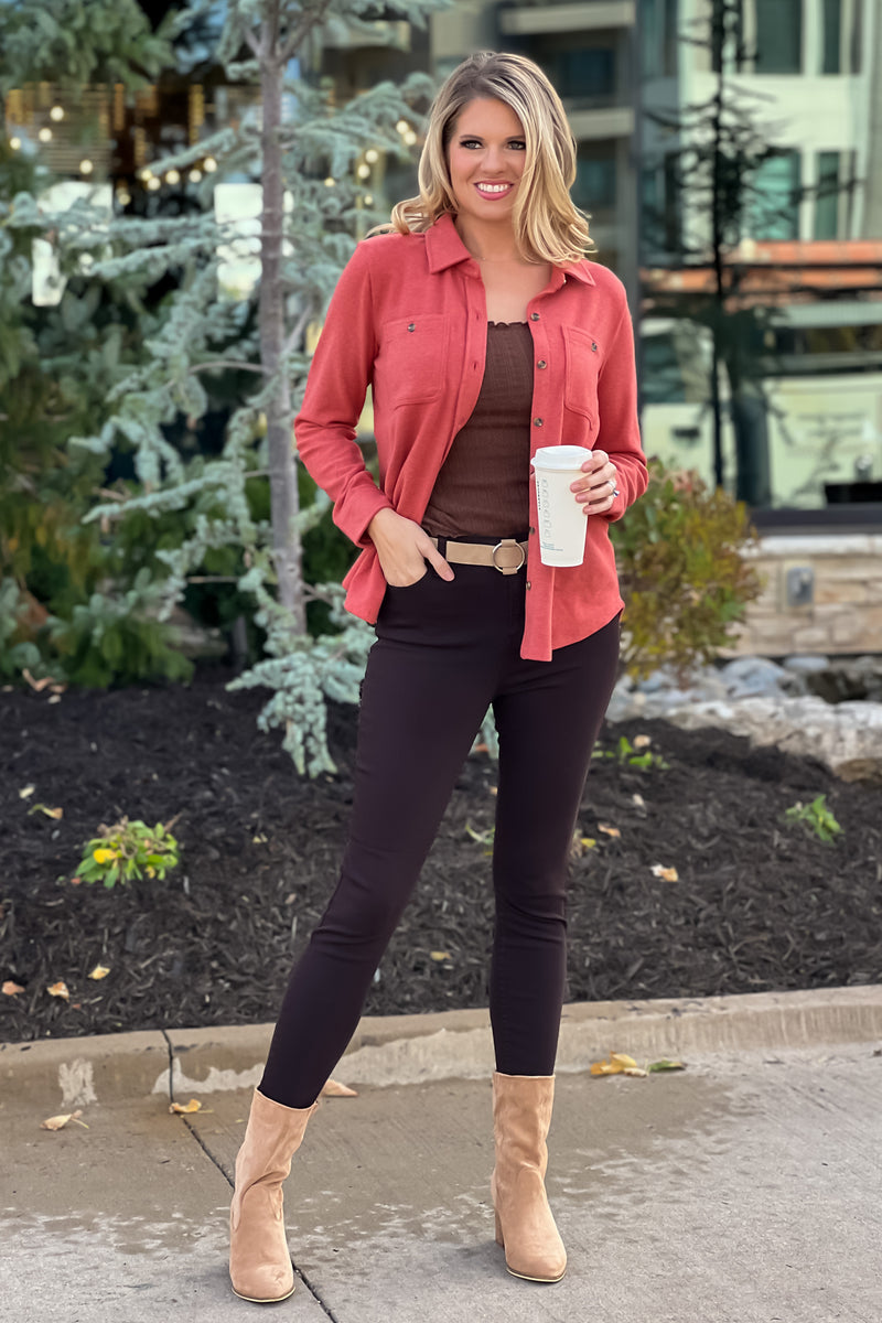 Liverpool Abby Ankle Skinny Jean : Molasses