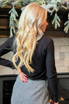Liverpool Andy Mock Neck Top : Black