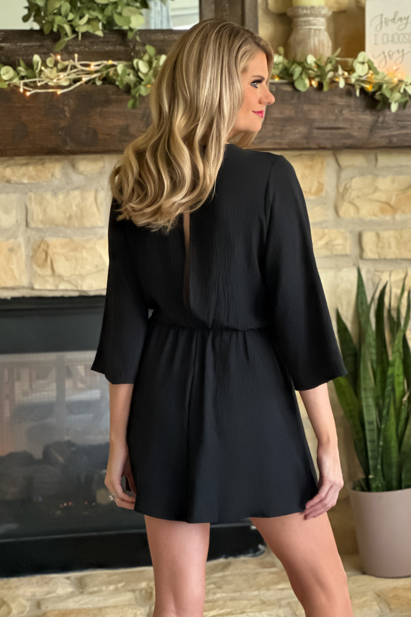 Today's The Day Kimono Romper : Black