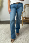 Judy Blue Maren Mid Rise Raw Hem Jean : Medium Wash