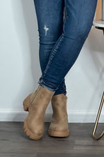 Very G Zoe Combat Boots : Taupe