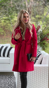 Holiday Travels Coat : Red