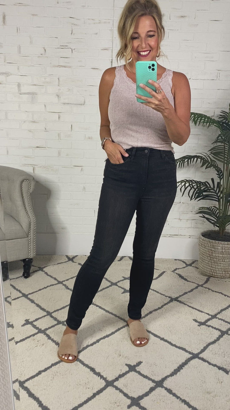 Liverpool Lost Creek High-Rise Ankle Skinny Jean : Black