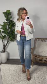 Liverpool Sienna Classic Jean Jacket : Bright White