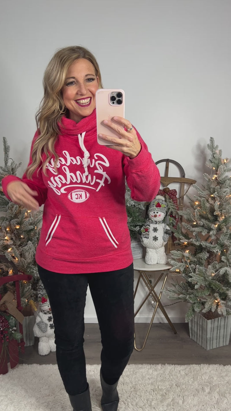 KC Sunday Funday Soft Cowlneck : Red