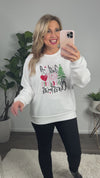 Just a Girl Who Loves Christmas Sweatshirt : White