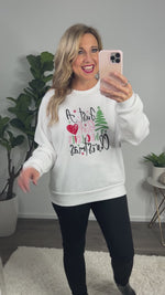 Just a Girl Who Loves Christmas Sweatshirt : White