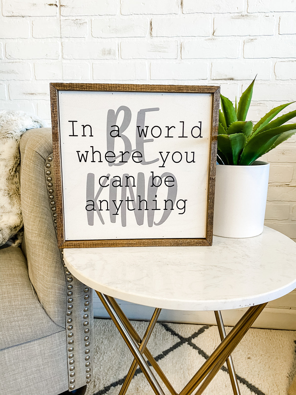 Be Kind Wooden Sign