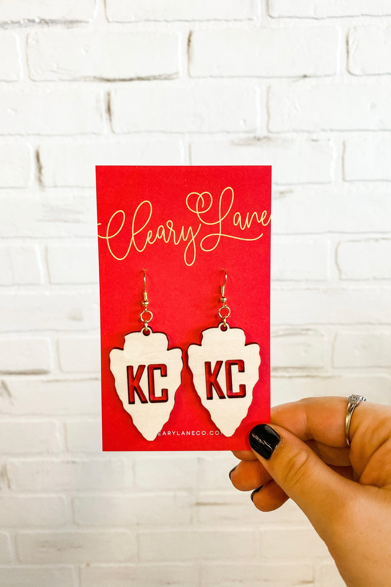 Kansas City Wooden Dangle Earrings