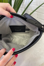 Sabine Colorblock Crossbody Handbag: White/Black