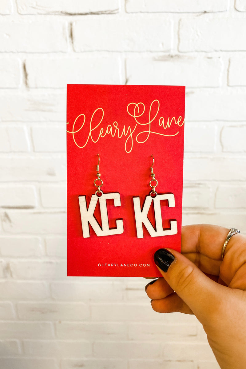 Kansas City Wooden Dangle Earrings