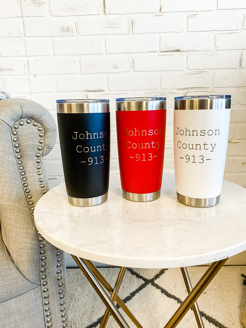 20oz Stainless Steel Tumbler : Johnson County Area Code 913